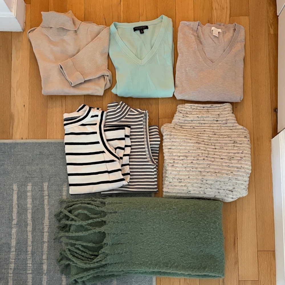 Madewell Women's Sweater Collection - Cream, Mint, Gray, Green
